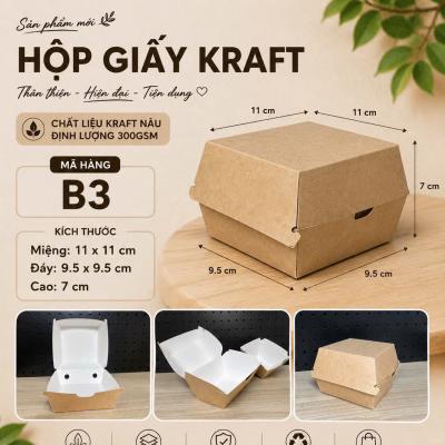 HỘP GIẤY HAMBURGER-BÁNH BAO